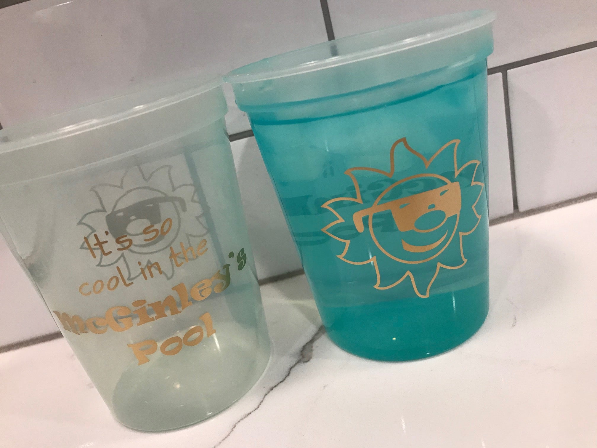 Custom Printed 16oz Color Changing Stadium Cups Bulk Crush on Creative
