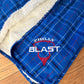 Flannel/Sherpa Blanket with Embroidered Logo